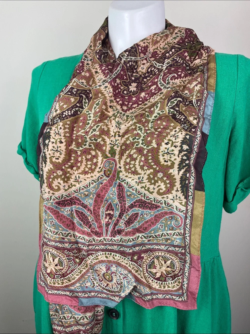 Vintage Rectangular Scarf Multicolor